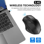 Verilux Wireless Mouse for Laptop and PC with 1600DPI Optical Sensor | Ergonomic Rechargeable Design