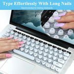ZORBES Raised Key Stickers for Long Nails