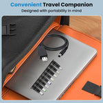 Verilux USB to DC 5V Power Cord 3.3ft for Universal Charging with 8 Interchangeable Adapters