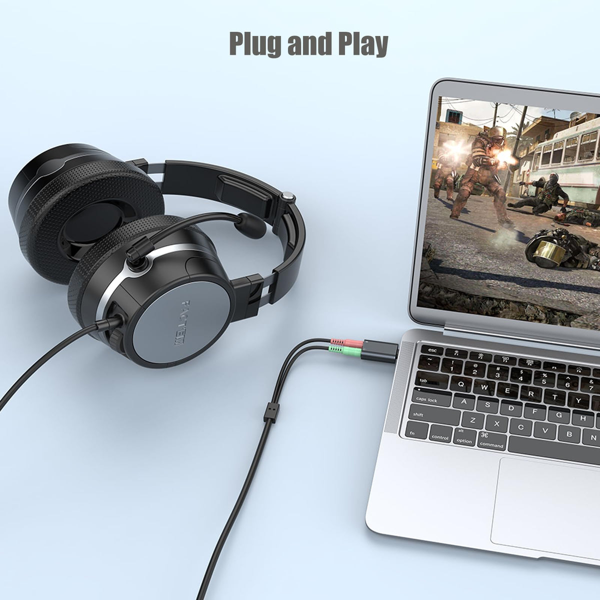 Verilux USB C Sound Card for Stereo Audio and Mono Mic Input | 3.5mm Adapter 2PCS