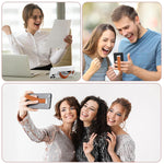 ZORBES® Phone Holder for Hand, 2 in 1 Retractable PU Leather Mobile Finger Grip Holder Self-Adhesive Mobile Back Holder Grip for iPhone 11/12/13/14/15 Pro Max/Samsung and Most Smartphones