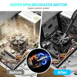 ZORBES® Wireless Duster with 5 Nozzles, 40000 RPM USB Rechargeable Air Duster, Adjustable Speed, Keyboard Duster, Electric Air Blower Duster Cleaner for Car Computer Electronics Cleaning Window Slides