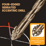 Serplex® 7Pcs Alloy Steel Carbide Drill Bits for Ceramic Tiles, Ceramic, Glass Marble Concrete 3/4/5/6/8/10/12mm High Impact 4-Edge Sawtooth Power Drill Bits Hex Shank Hole Opener Bit