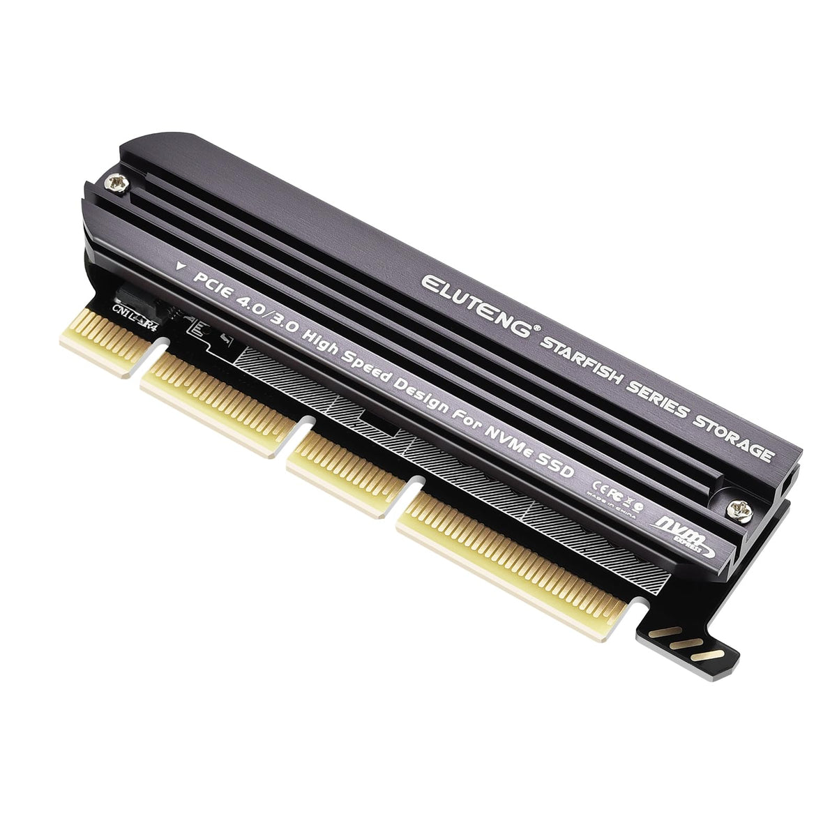 ZORBES® NVMe PCIe 4.0 Adapter Card, M.2 to PCIe X4/X8/X16 Converter with Aluminum Heat Sink, Supports NVMe M-Key SSDs, 4TB High-Speed Transfer, and Plug-and-Play for Windows/Linux/Mac OS
