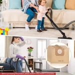 Verilux Vacuum Cleaner Dust Bags for Karcher WD3 MV3 featuring 6 Pack Paper Filter Design