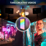 ZORBES® Rgb Lights For Photography, Camera Light, 360 Full Color Led Video Light, Cri95 Dimmable 2500K-9000K, 20 Light Effect Rechargeable Portable Light For Photography For Livestream Youtube Tiktok