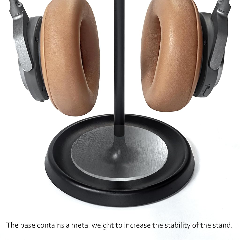 ZORBES® Desk Headphone Stand Minimalism Gaming Headphone Organizer Stand, Headphone Holder with Metal Weighted Base Desk Organizer Universal Headphone Headphone Stand