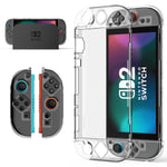 ZORBES® Transparent Protective Grip Case Compatible with 2025 Nintendo Switch 2, Anti-Scratch, Hard PC Cover for Nintendo Switch 2 Console & Joy-Cons, Clear