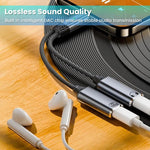 Verilux 2 in 1 Type C Audio and Charging Connector with 100W PD | Simultaneous Music and Power