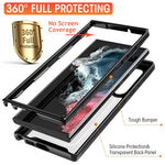 ZORBES® Phone Case for Samsung S23 Ultra, S23 Ultra Samsung Cover, Full Cover Phone Case Screen Cover for S23 Ultra Phone (6.8'') Shockproof TPU Framed Samsung S23 Ultra Case Black