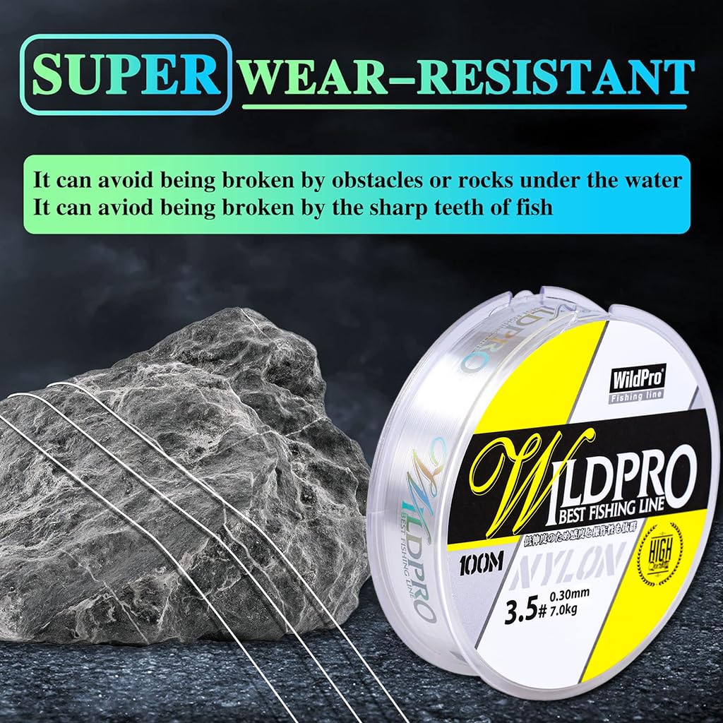 ZORBES® Fishing Wire 100m 0.3mm Fishing Line Clear Nylon String Invisible Hanging Beading Wire Strong Abrasion Resistant Monofilament Fishing Line