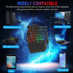 Verilux Gaming Keyboard and Mouse Combo for PUBG with 35 Keys RGB Backlit | Wired USB