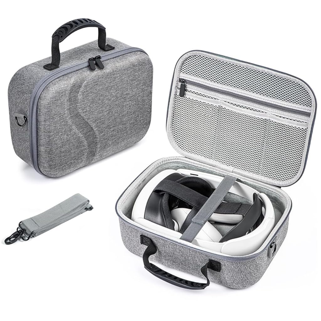 ZORBES® Carrying Case for Meta Quest 3, Anti-scratch Meta Quest 3 Carry Case Travel Case Bag for Oculus Quest 3 Accessories, Meta Quest 3 Case with Handle & Shoulder Strap, Not Included Oculus Quest 3