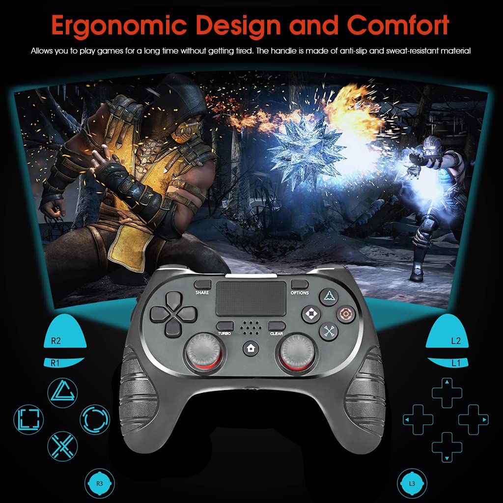 ZORBES® Wireless Gaming Controller Bluetooth Controller, Compatible with PS4 Controller for PC, Laptop, Android