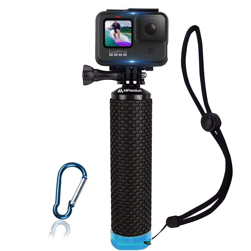 ZORBES® Waterproof Floating Hand Grip Compatible with GoPro Hero Camera Handler & Handle Mount Accessories Kit for Water Sport and All Action Cameras - Blue