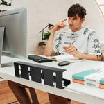 Serplex® Under Desk Cable Organizer Desktop Power Extender Tray No Drill Home Office Tangle Free Cord for Outlet Extension Power Cords 15.75 x 3.94 x 4.72 2 PCS