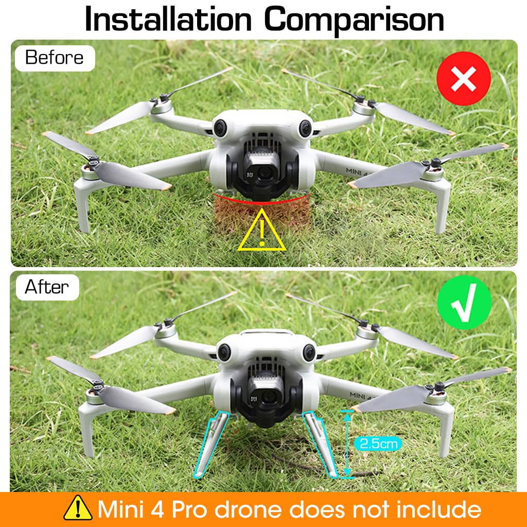 ZORBES® 25mm Foldable Landing Gear for DJI Mini 4 PRO(Only Accessories)