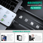 Verilux USB A to Micro USB Cable for Android Devices with 16.4ft Length and Braided Nylon | 5V/2A Fast Charging and 480Mbps Data Sync