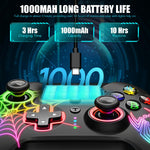 ZORBES® Gaming Controller Wireless with RGB, Controller for PC Wireless Support Android, iOS, Switch, Gamepad with 2 Programable Buttons, Dual motor force, Hall Effect Magnetic Trigger and Joystick
