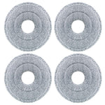 Verilux Microfiber Mop Pads for Wet and Dry Use featuring Thick Sponge Layer 9.84 in | Pack of 4