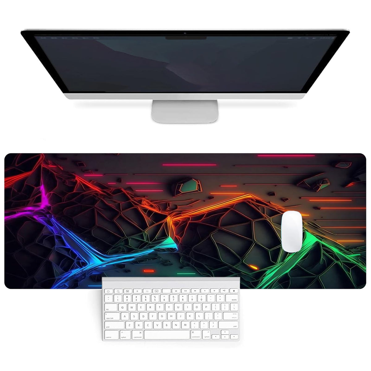 ZORBES® Oversized Desktop Keyboard Mat Mouse Pad, Fashion 3D Digitally Printed Design, Anti-Slip Large Desk Pad for Office, Gaming, and Home Decoration, 80x30cm
