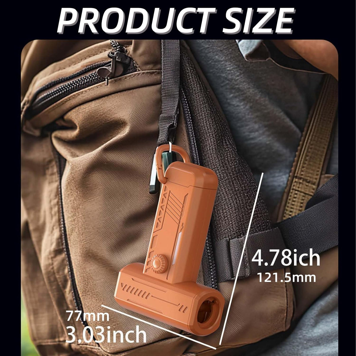 ZORBES® Small Blower Fan Compressed Air Duster Turbo Blower with LED Light 2 Nozzles 4 Stage Wind Adjustment Car Duster for Car Cleaning Travel Hiking Camping Turbo Fan PC Cleaner