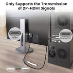 Verilux DisplayPort to HDMI Adapter for Monitors and TVs with 4K 3840x2160 Support | Plug and Play Connector