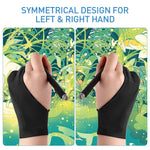 ZORBES® 1 Pair Two-Finger Artist Drawing Gloves, Graphic Drawing Gloves for Tablet, Palm Rejection Gloves, Graphic Tablet Glove, Dight Art Glove, Anti-fouling Lycra Glove for Wacom 2 PCS