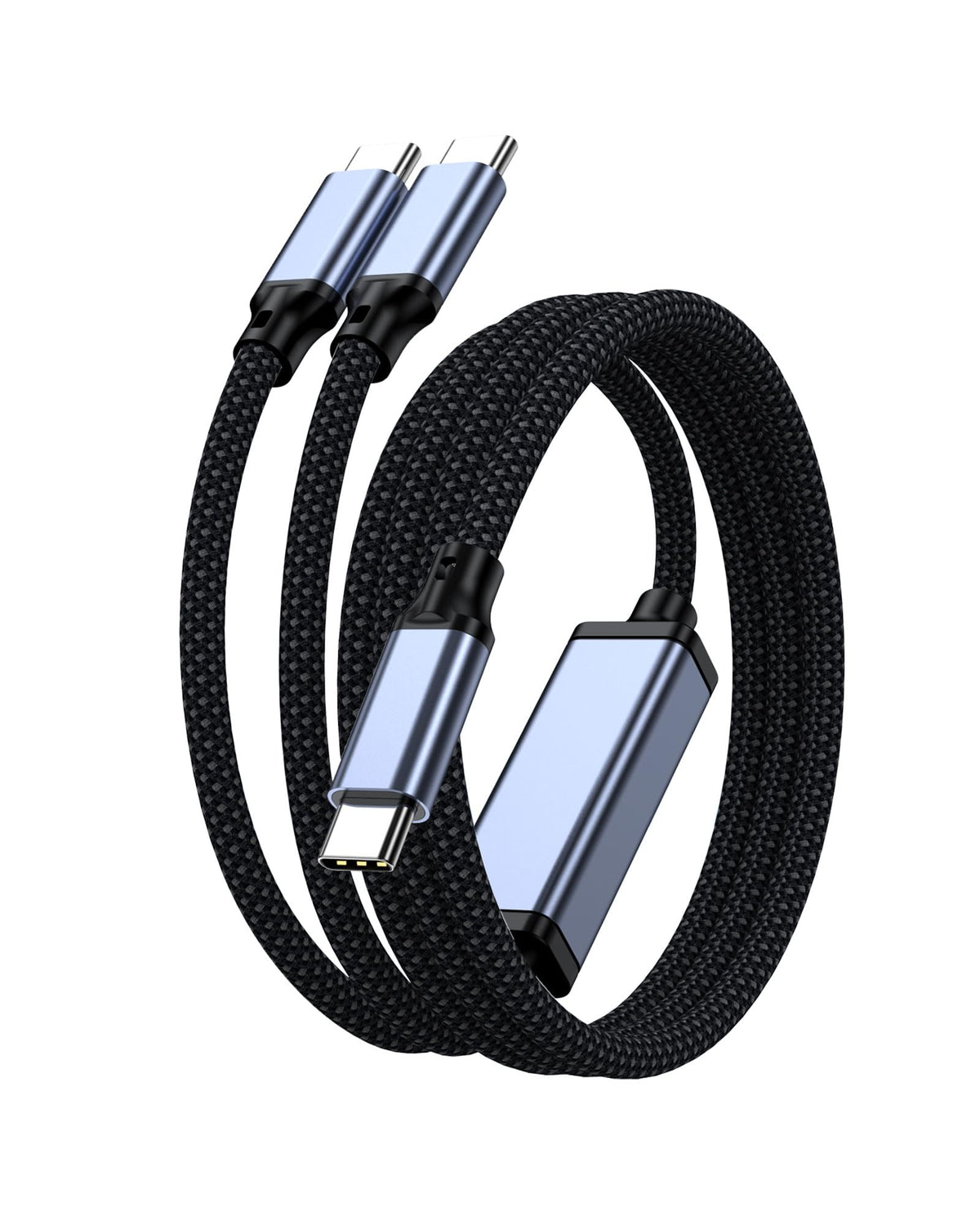 Verilux® 2-in-1 USB-C to dual USB-C data cable 4FT