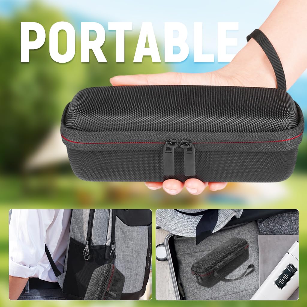 ZORBES® Carrying Case for Anker Soundcore Motion 100 Bluetooth Speaker, Anti-Scratch EVA Hard Shell Carrying Case Plush Lining Design Travel Carrying Case with Lanyard, 21.5x7.5x8.5cm, Only case