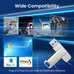Verilux USB Flash Drive 64GB USB 3.2 for Laptop and Travel | High Speed Reading & Writing