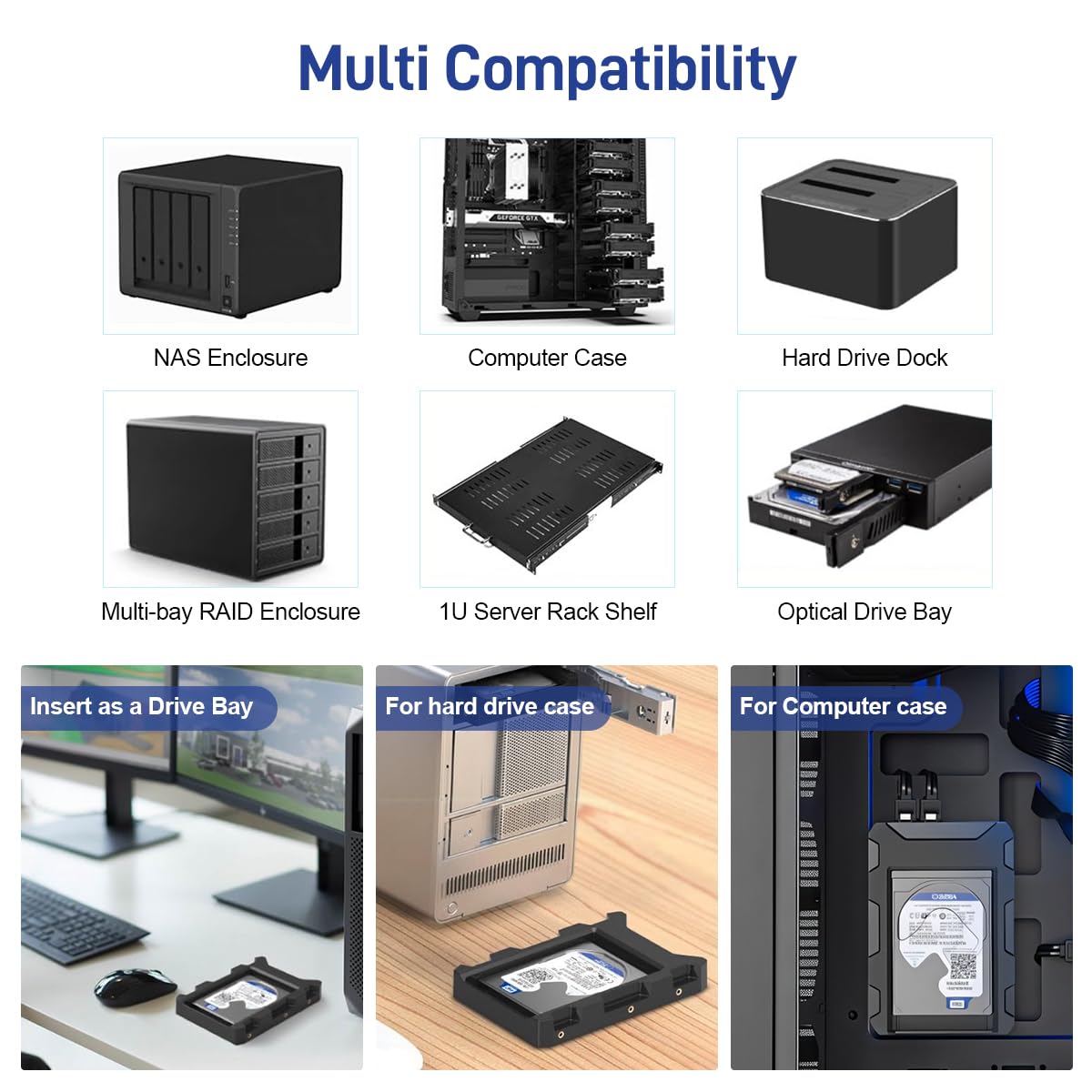 ZORBES SATA III Bracket | 6Gbps for 2.5-Inch HDD & SSD