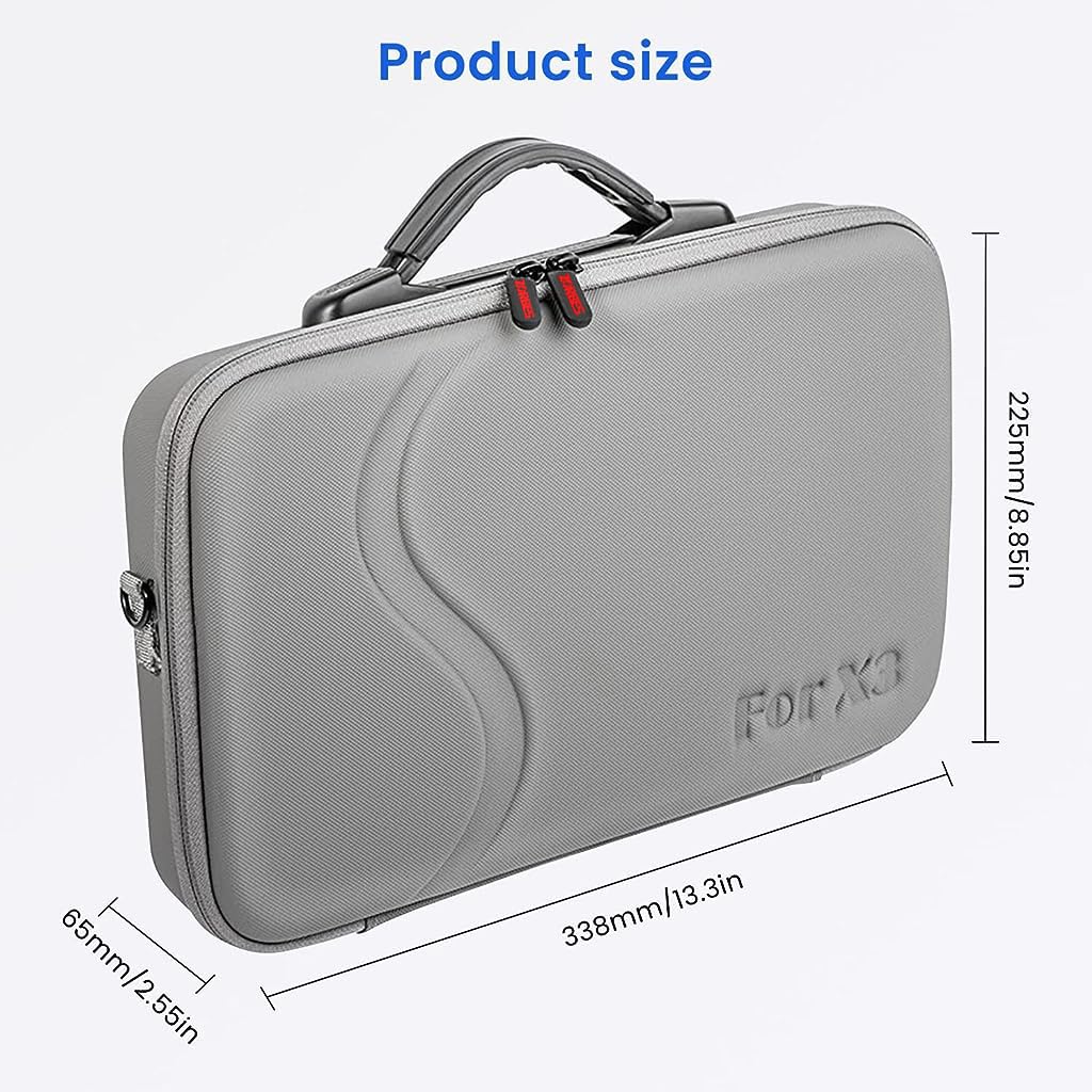 ZORBES® Insta360 X3 Carrying Case with Strap Hard Case Storage Bag, Waterproof Storage Bag Hard Shell Camera Bag Protective Travel Case for Insta360 X3 One, Insta 360 x3 Accessories Grey