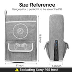 ZORBES® Nylon Dustproof Cover for PS5 Sony Playstation 5 Console Cover 2 in 1 Dustproof Cover with Game Controller Pocket Multi Pocket Cover for PS5