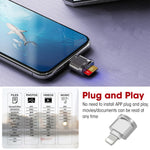 Verilux Micro SD Card Reader for iPhone and iPad with Plug and Play Function | TF Memory Card Access