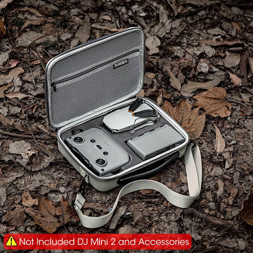 Verilux Carrying Case for DJI Mini 2 with Waterproof PU Shell and EVA Lining | Travel Storage Bag