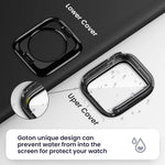 ZORBES® Waterproof Cover Case Compatible with Apple Watch Series7, Protective Hard PC Cover Case (41mm Black)