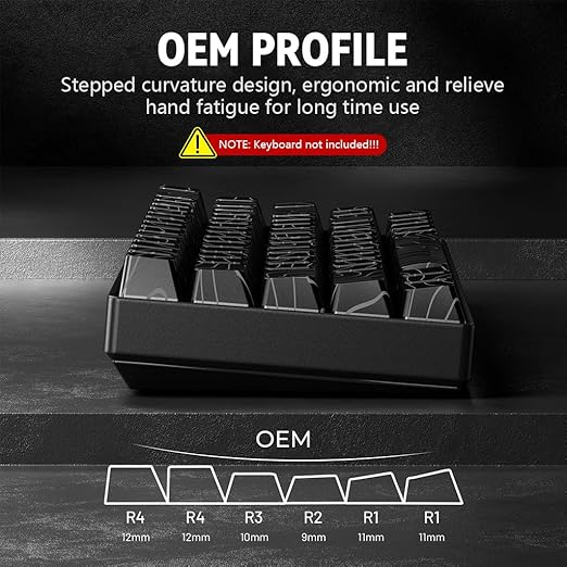 ZORBES® 130-Key Custom Topographic Keycaps, Fashion Contour Line Design,Minimalist Line Backlit Mechanical Keyboard Gaming Keboard Keycap Set