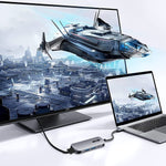 USB C HUB 4 in 1 Type C HDMI Adapter (20cm Braided Cable)