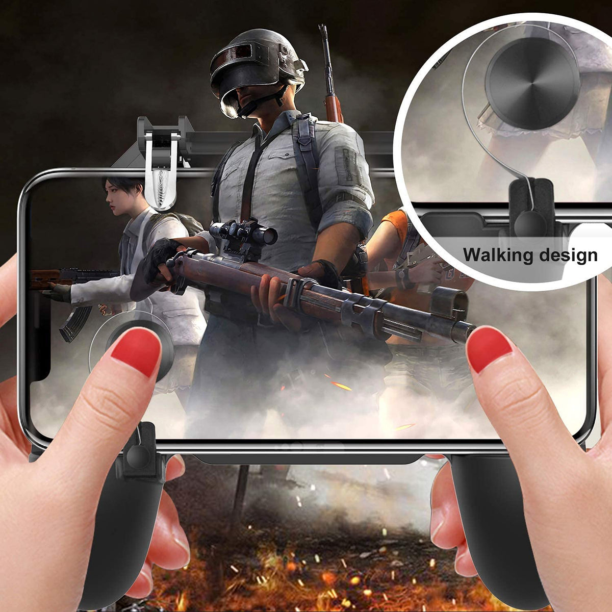 ZORBES® L1R1 Cellphone 2 Triggers Sensitive Shoot Mobile Game Controller for PUBG for Android iOS