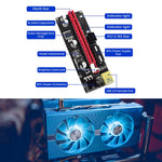 2 Pack Pi+ VER009S Gold PCI-E 6Pin 1X to 16X Powered Pcie Riser Adapter Card