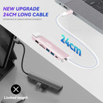 Verilux USB C Hub for Laptop with 7 in 1 Ports and 4K@60Hz HDMI | 87W PD and Ethernet 24CM