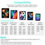 Verilux® Stylus Pen for iPad Pencil Compatible with 2018 and Later Magnet Adsorption & Digital Battery Display for Apple Pencil Alternatives Palm Rejection Smart Pen for Tablet with Tilt Sensitivity