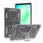 ZORBES® Compatible with Samsung Galaxy Tab A11 8.7" Case, Clear TPU Protective Bumper Cover with Integrated Fold-Out Kickstand, Slim Transparent Tablet Skin, Shockproof & Scratch-Resistant
