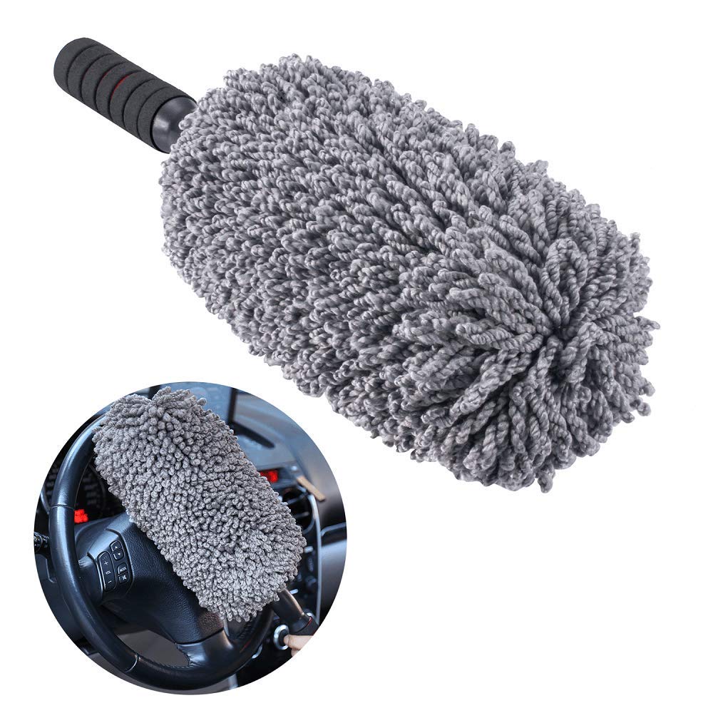 ZORBES® Microfiber Duster Brush with Long Retractable Handle for Car, Office, Home Clean