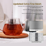 Zeitel® Large Tea Infuser 304 Stainless Steel Tea Strainer with Lid Tea Filter for Loose Tea Chamomile Green Tea Loose Leaves 2.75 inches Fine Mesh Strainer for Teapots, Cups, Mugs