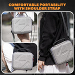 ZORBES® Compatible with DJI OM7/OM7 PRO, Travel Case Bag for Phone Handheld Gimbals & Stabilizers, Custom-mold Fit & Built in Mesh Pocket, Nylon Waterproof Hard Shell Organizer Bag with Shoulder Strap