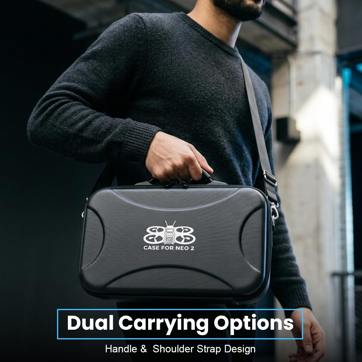 ZORBES DJI Neo 2 Drone Case PU Hard Shell