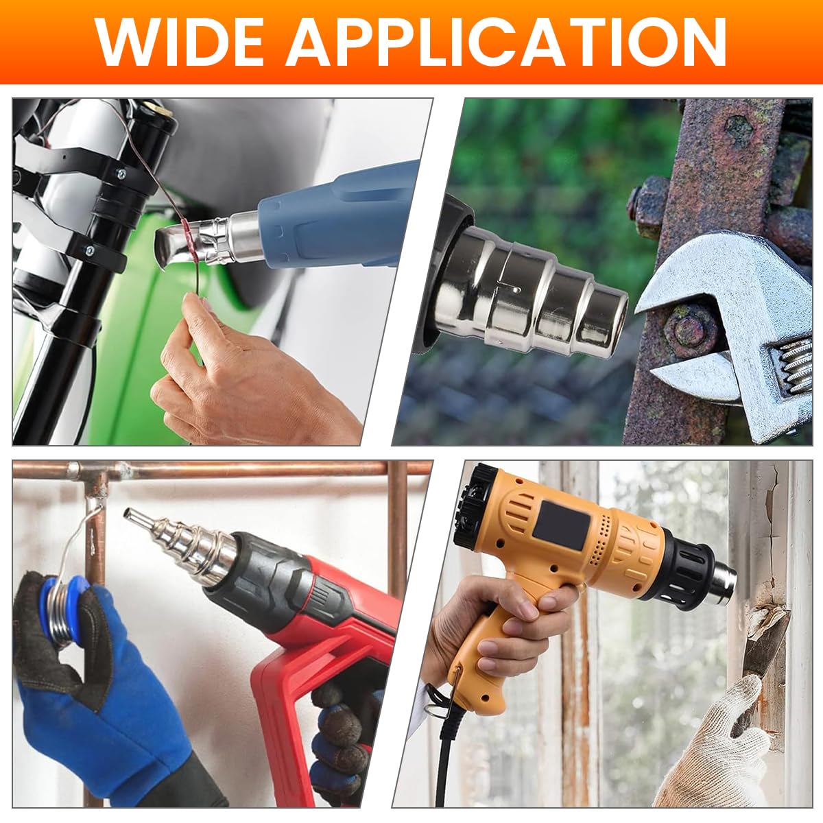 Serplex 8PCS Heat Gun Nozzle Attachment Set