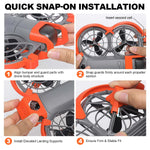 ZORBES® Propeller Guard Full Protection Kit for Neo 2 Accessories,Propeller Guard, Landing Gear,Gimbal Protector & Tail Wing,Anti-Collision Rings Prop Bumper Protective Frame Cover
